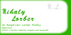 mihaly lorber business card